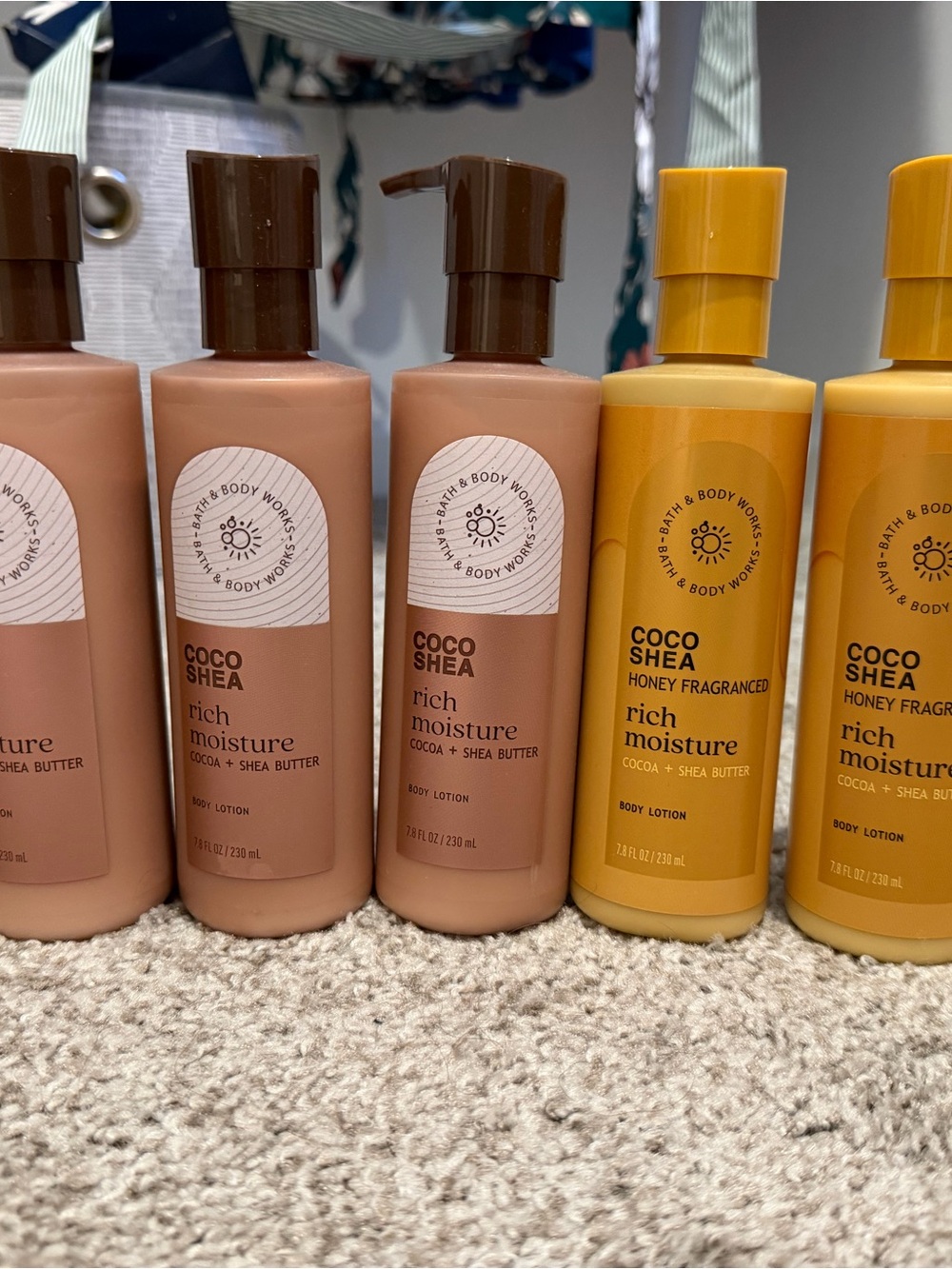 Bath & Body Works CocoShea Rich Moisture Body Lotions - Pink and Yellow Bottles